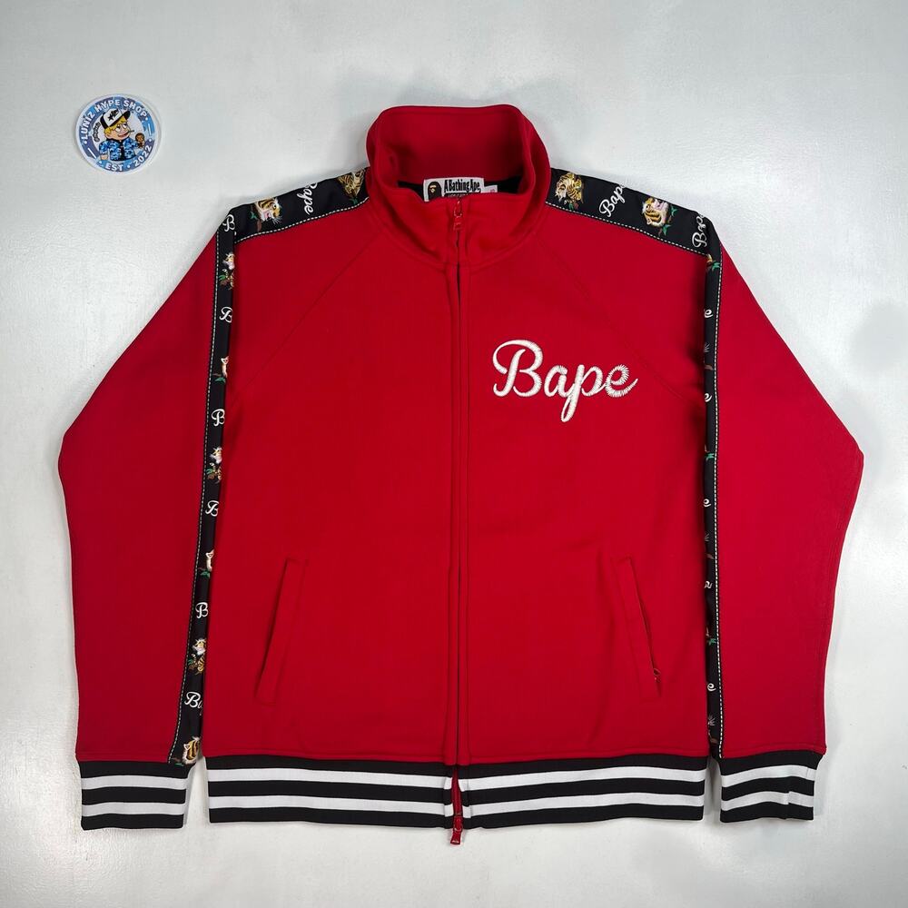 BAPE Tiger Embroidered Zip-Up Track Jacket